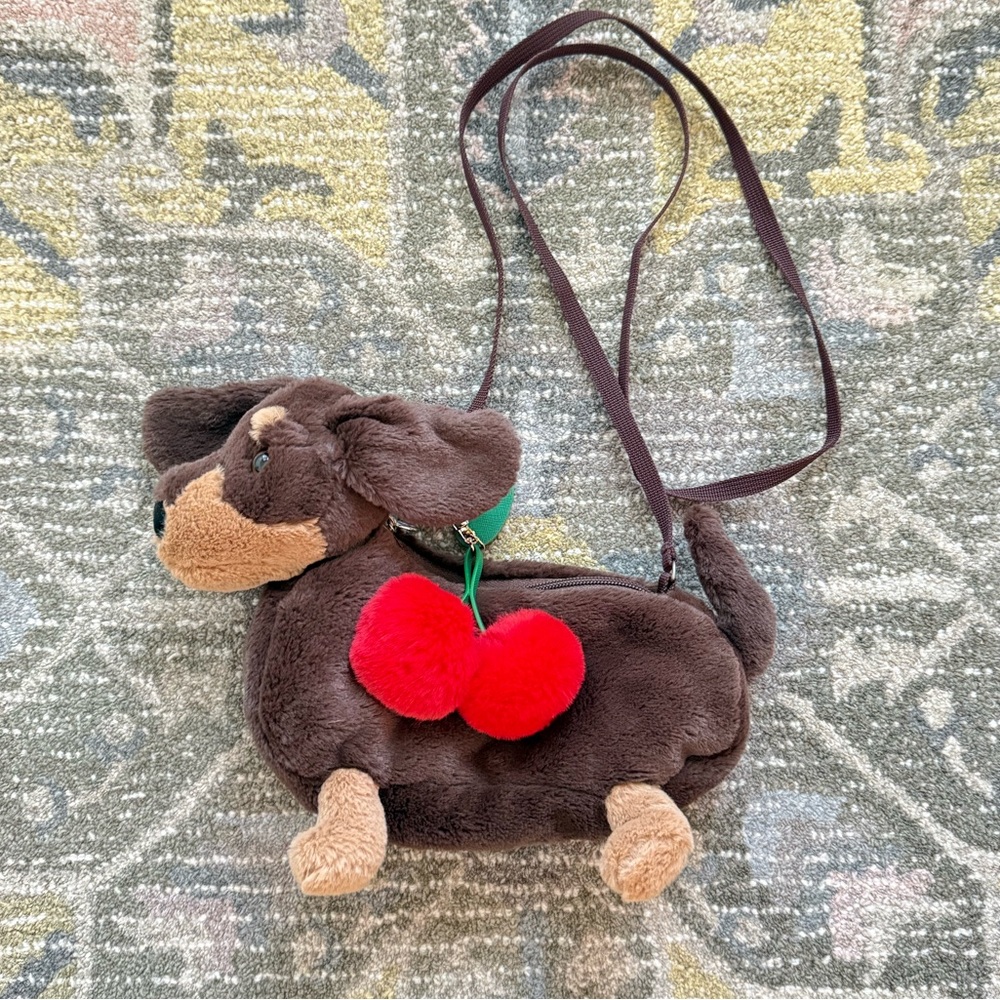 Jellycat Dog Purse & cherry charm